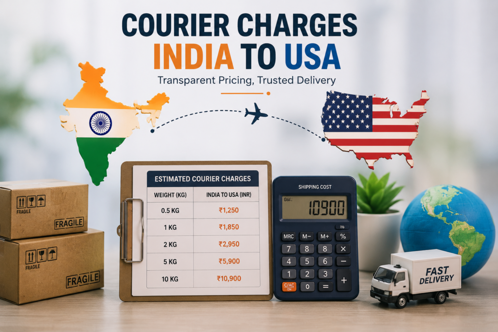 Courier charges India to USA shipping cost guide